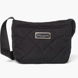 Marc Jacobs Black Quilted Crossbody with Logo Plaque